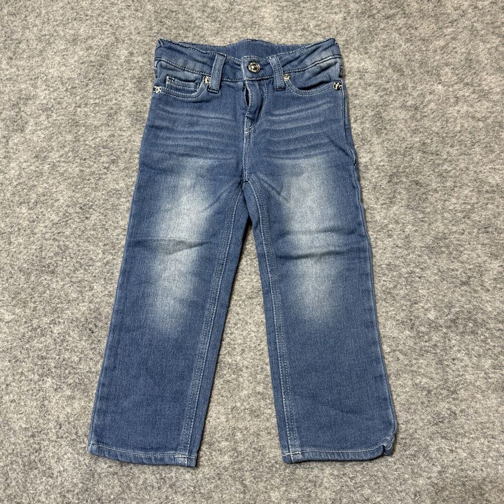 True Religion‎ Straight Jeans Boys Toddler Size 3T Blue Medium Wash Denim